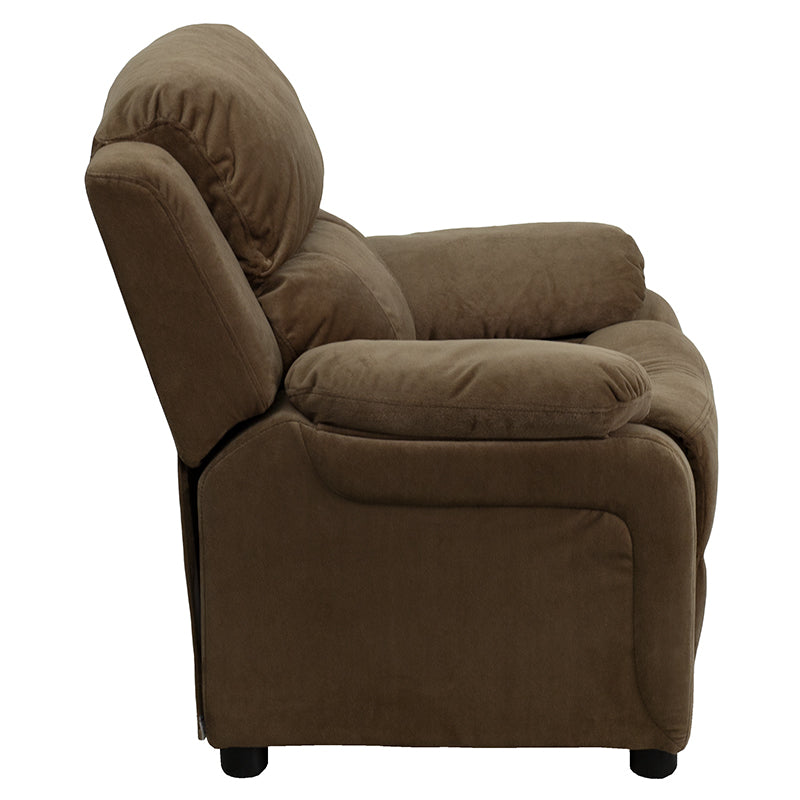 Brown Microfiber Kids Recliner