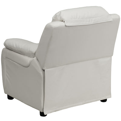 White Vinyl Kids Recliner
