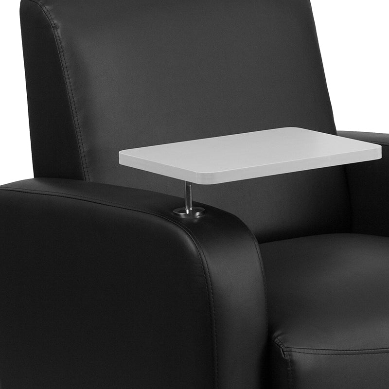 Black Leather Tablet Chair
