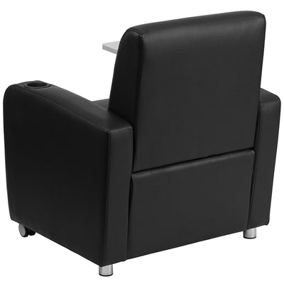 Black Leather Tablet Chair