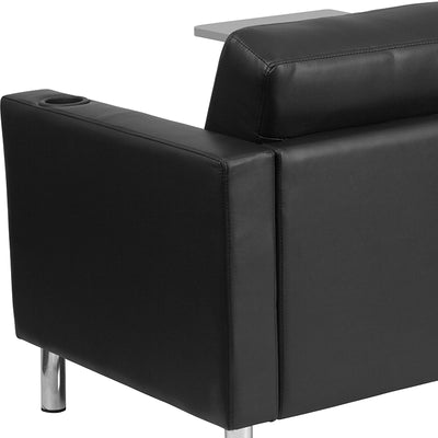 Black Leather Tablet Chair