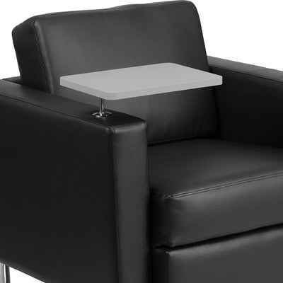 Black Leather Tablet Chair