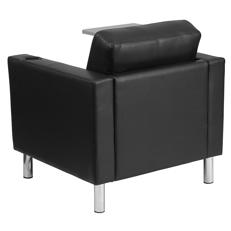 Black Leather Tablet Chair