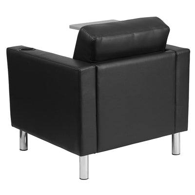 Black Leather Tablet Chair