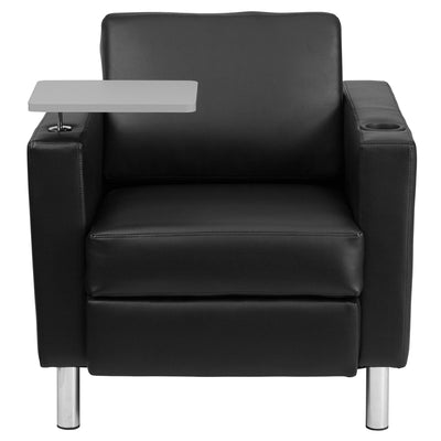 Black Leather Tablet Chair