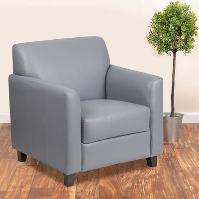 Gray Leather Chair