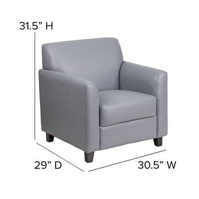 Gray Leather Chair