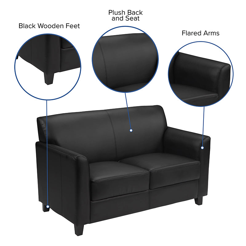 Black Leather Loveseat