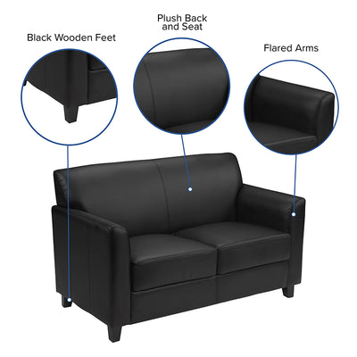 Black Leather Loveseat