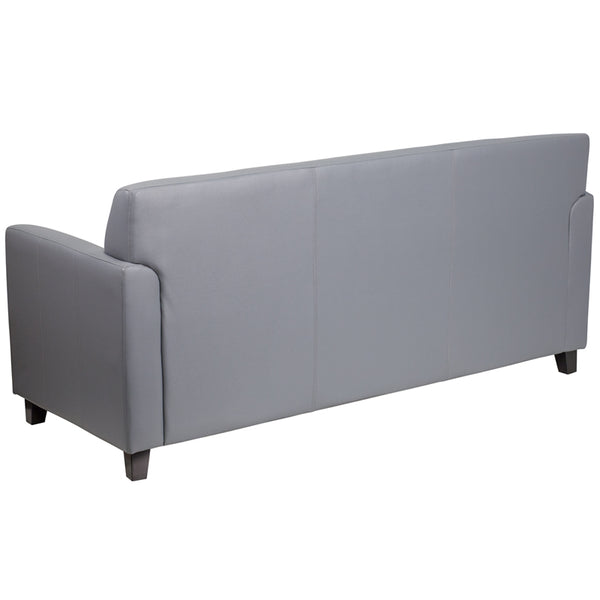 Gray Leather Sofa Miramar Office