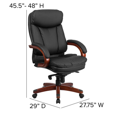 Black High Back Leather Chair