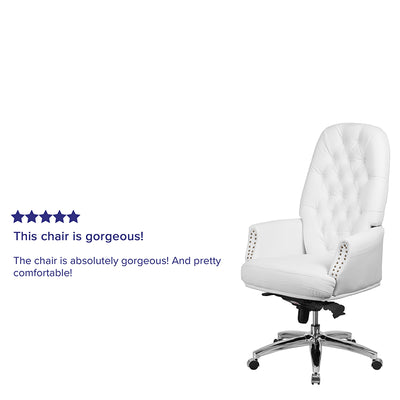 White High Back Leather Chair