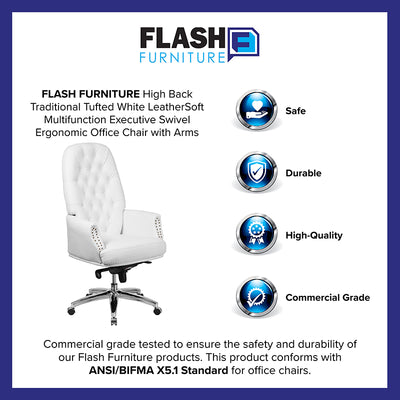 White High Back Leather Chair