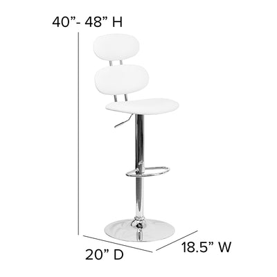 White Vinyl Barstool