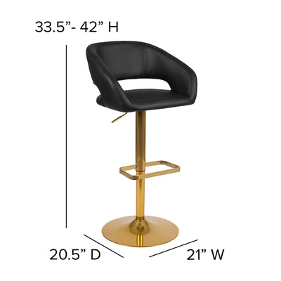 Black Vinyl Barstool