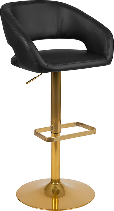 Black Vinyl Barstool
