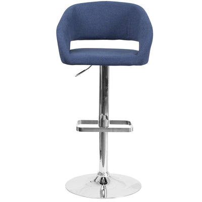 Blue Fabric Barstool