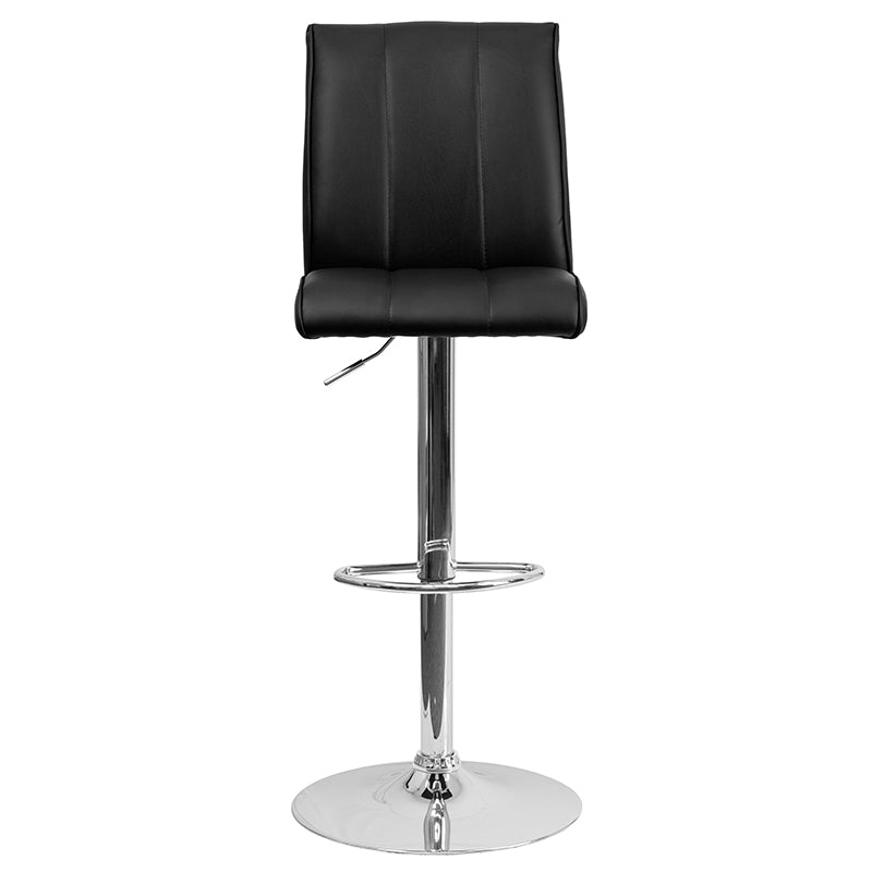 Black Vinyl Barstool