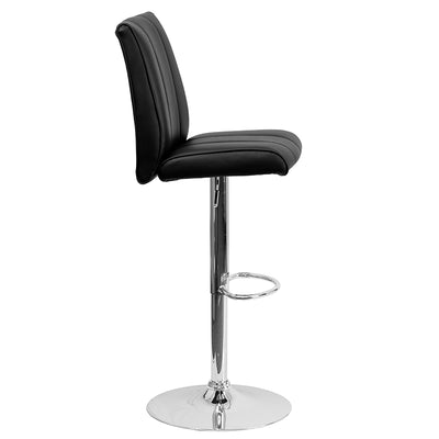 Black Vinyl Barstool