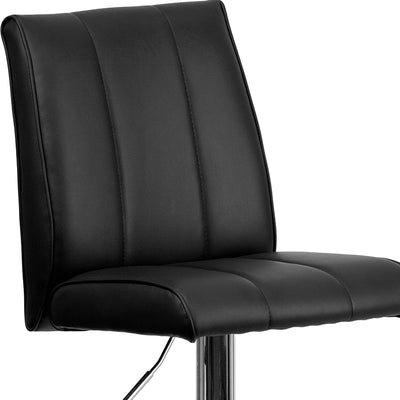 Black Vinyl Barstool