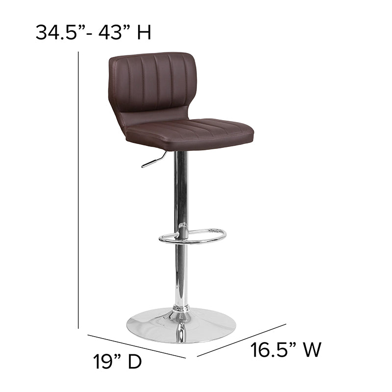 Brown Vinyl Barstool