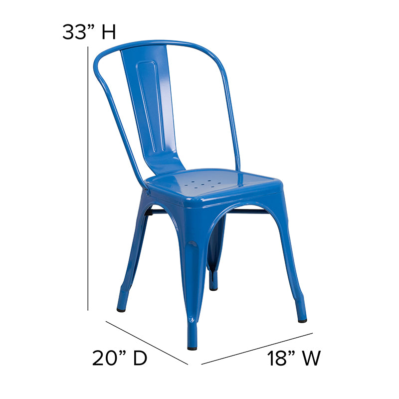 Blue Metal Chair