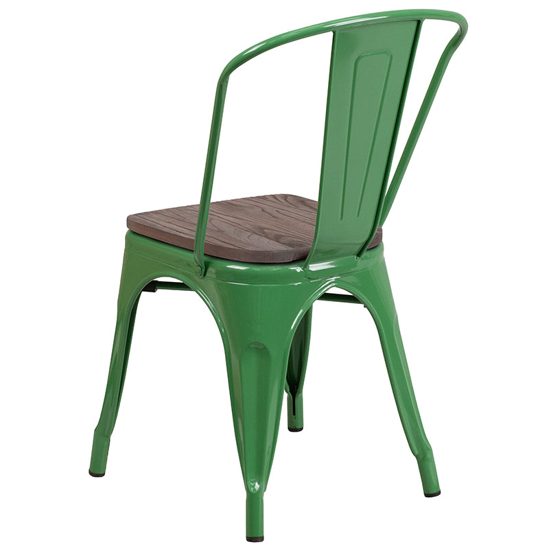 Green Metal Stack Chair