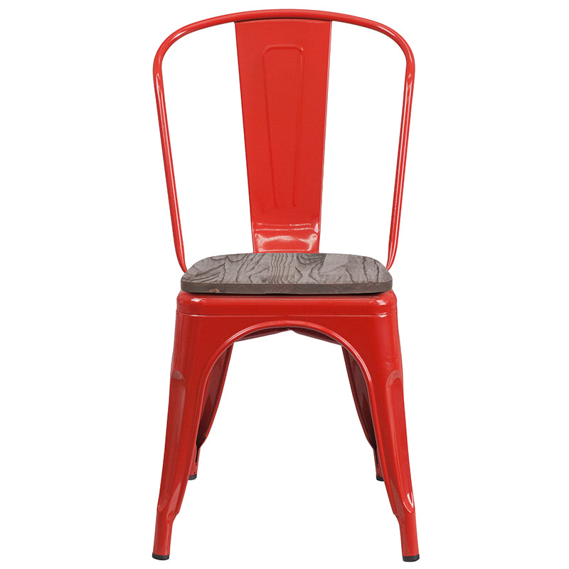 Red Metal Stack Chair