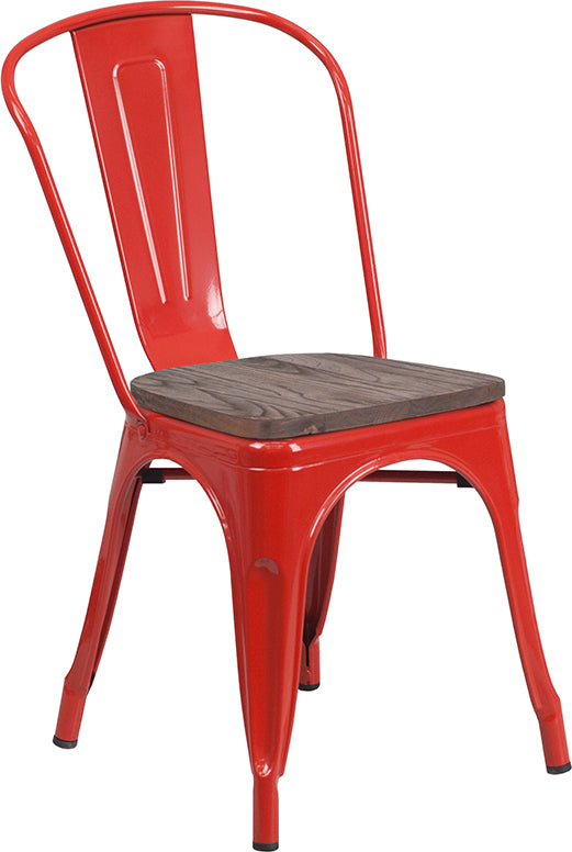 Red Metal Stack Chair