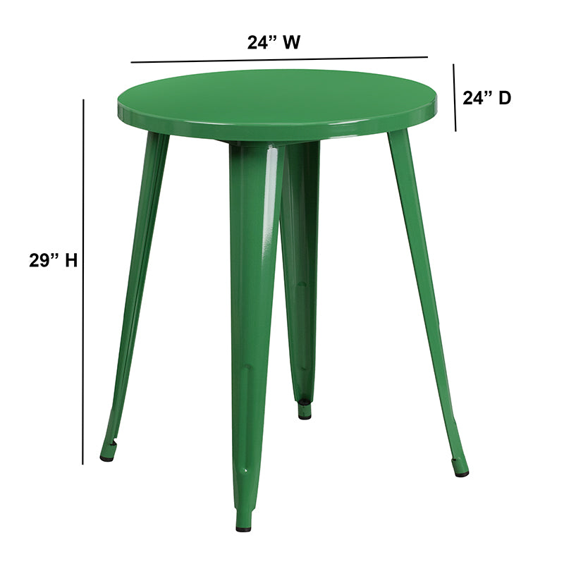 24rd Green Metal Table