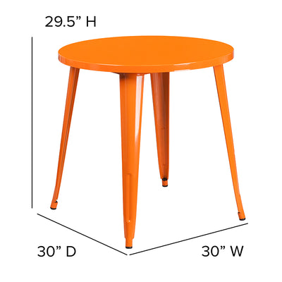 30rd Orange Metal Table