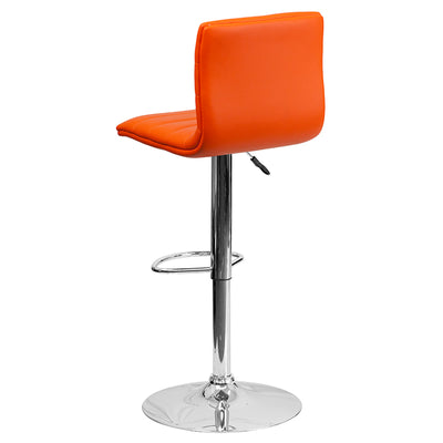 Orange Vinyl Barstool