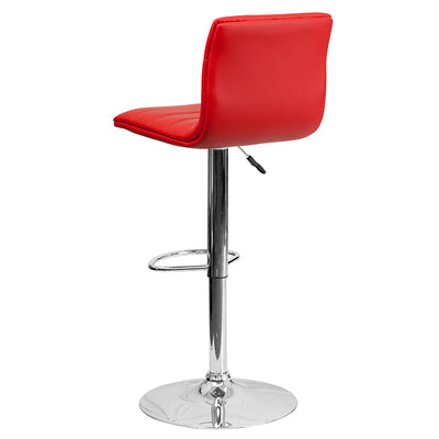 Red Vinyl Barstool