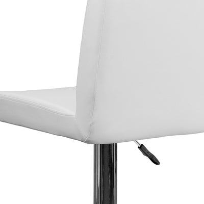 White Vinyl Barstool