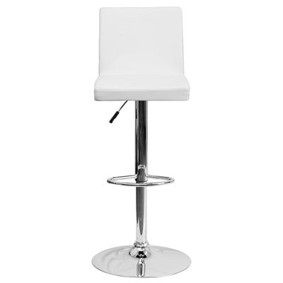White Vinyl Barstool