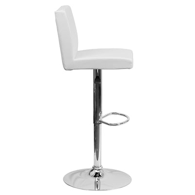 White Vinyl Barstool