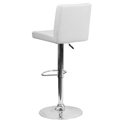 White Vinyl Barstool