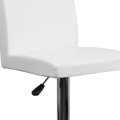 White Vinyl Barstool