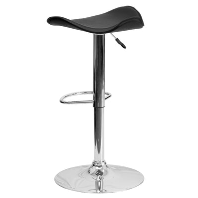 Black Vinyl Barstool