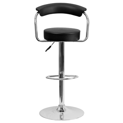 Black Vinyl Barstool