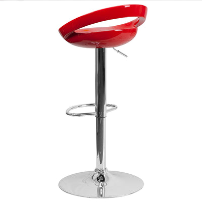 Red Vinyl Barstool