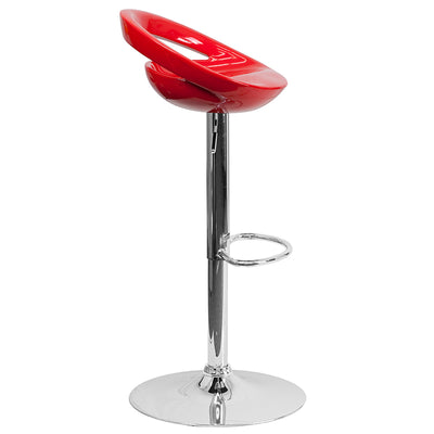Red Vinyl Barstool