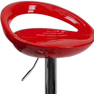Red Vinyl Barstool