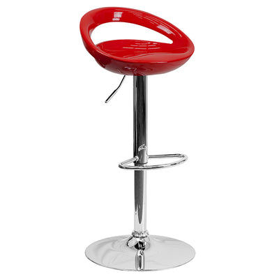 Red Vinyl Barstool