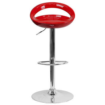 Red Vinyl Barstool