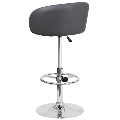 Gray Vinyl Barstool