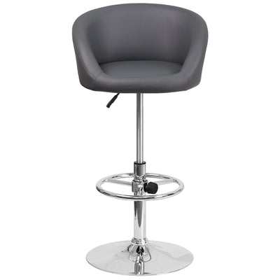 Gray Vinyl Barstool