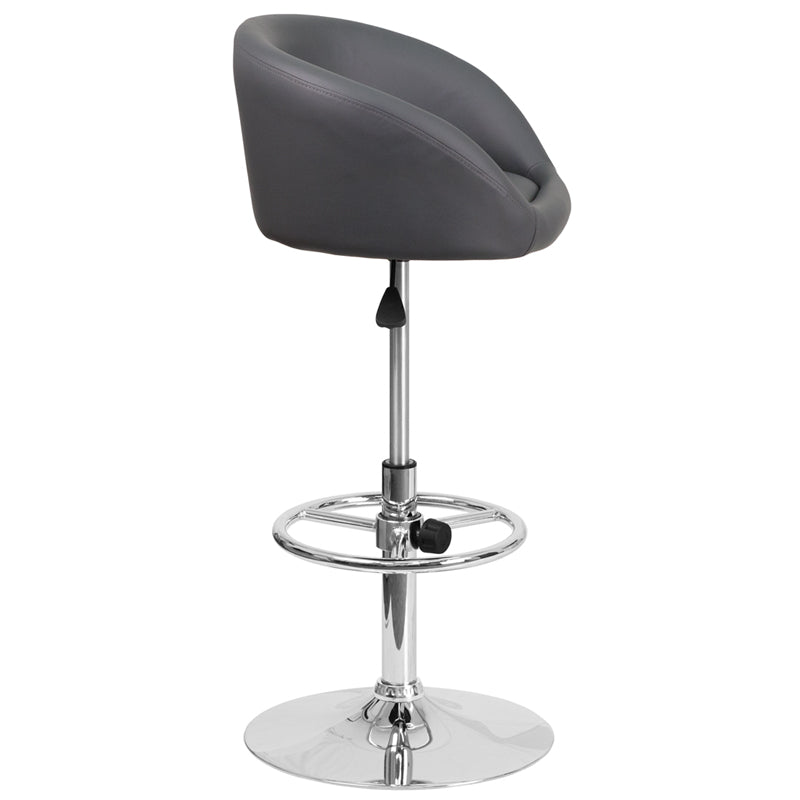 Gray Vinyl Barstool