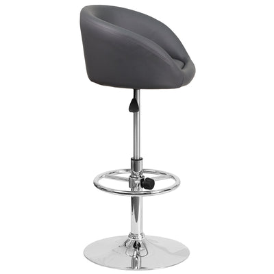 Gray Vinyl Barstool