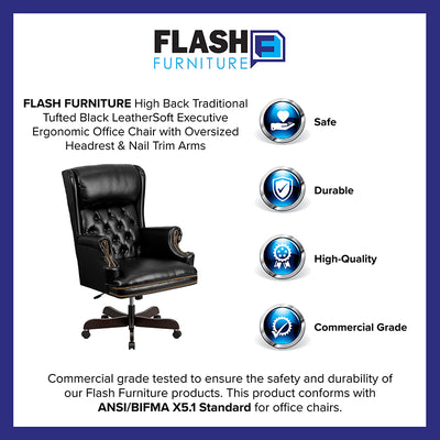 Black High Back Leather Chair